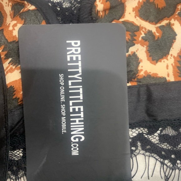 PRETTYLITTLETHING satin leopard bralette new with tag size 12 - Picture 3 of 6